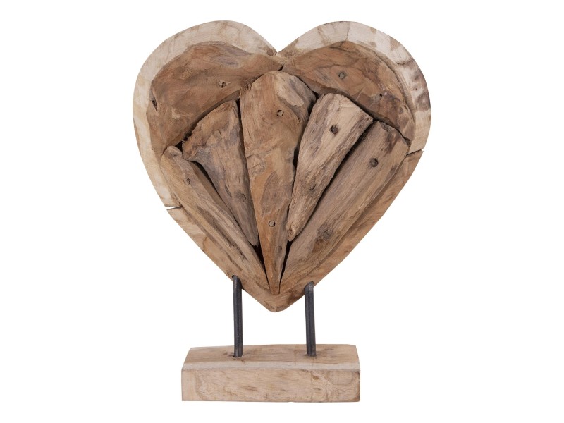 Dekoracja Almada serce drewno tekowe - House Nordic ApS