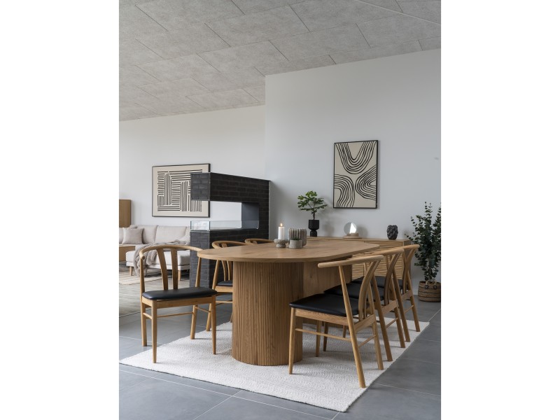 Krzesło Artenara naturalny dąb/ czarne PU - House Nordic ApS