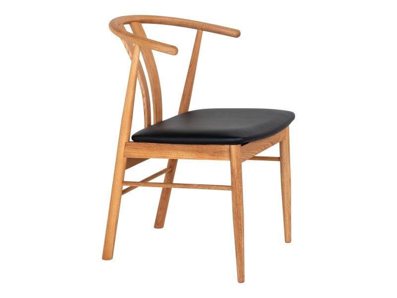 Krzesło Artenara naturalny dąb/ czarne PU - House Nordic ApS
