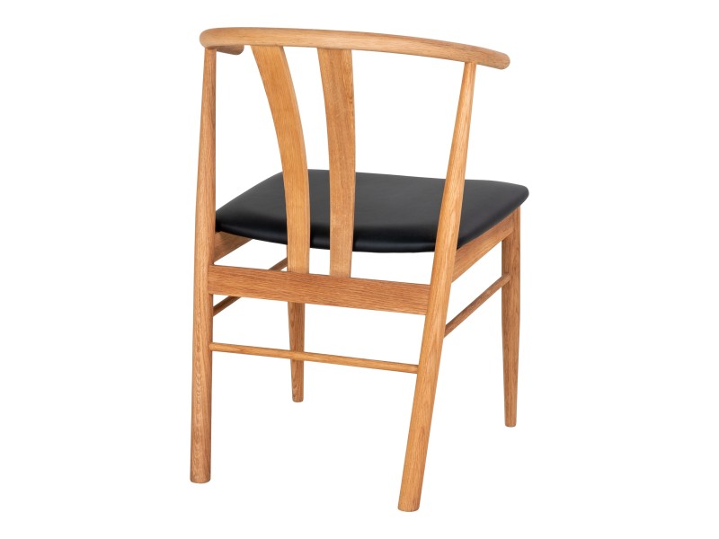 Krzesło Artenara naturalny dąb/ czarne PU - House Nordic ApS