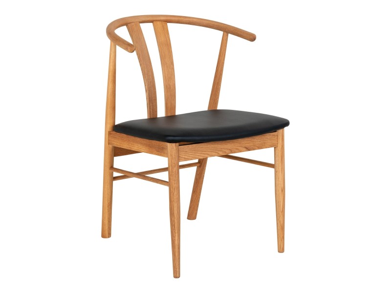 Krzesło Artenara naturalny dąb/ czarne PU - House Nordic ApS