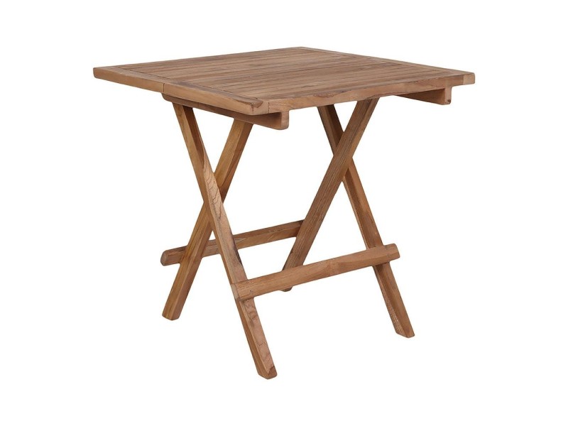 Stolik pomocniczy Bilbao 50x50cm naturalny tekowy - House Nordic ApS