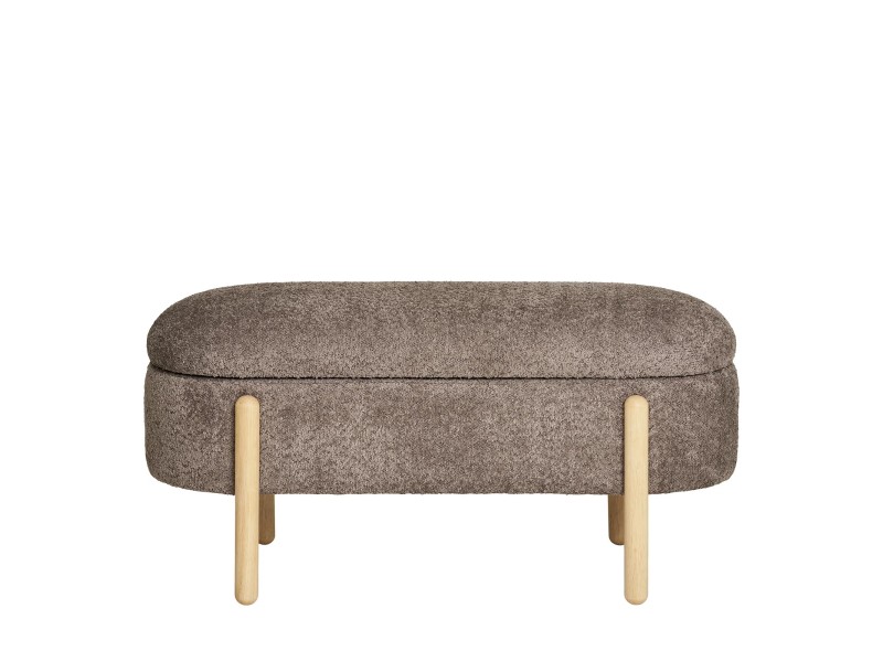 Ławka Branca ze schowkiem brązowa/ naturalna - House Nordic ApS