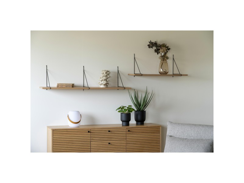 Półka Chiba 120cm naturalna/ czarna - House Nordic ApS