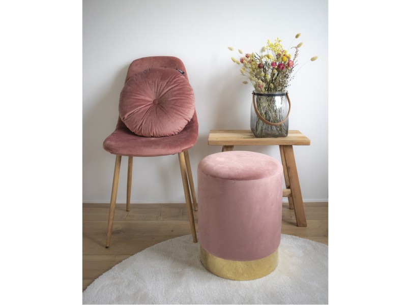 Pufa Gamby różowa/złota - House Nordic ApS