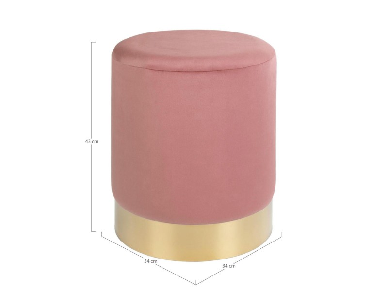 Pufa Gamby różowa/złota - House Nordic ApS