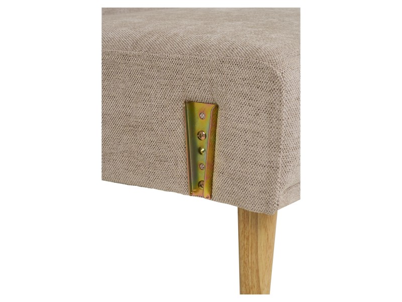 Sofa rozkładana Kells beżowa ciemna/ naturalne nogi - House Nordic ApS