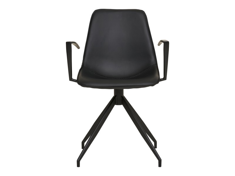 Krzesło Monaco Arm obrotowe czarne PU/ czarne - House Nordic ApS