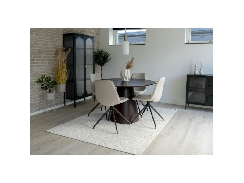 Krzesło Monaco obrotowe beżowe/ czarne - House Nordic ApS