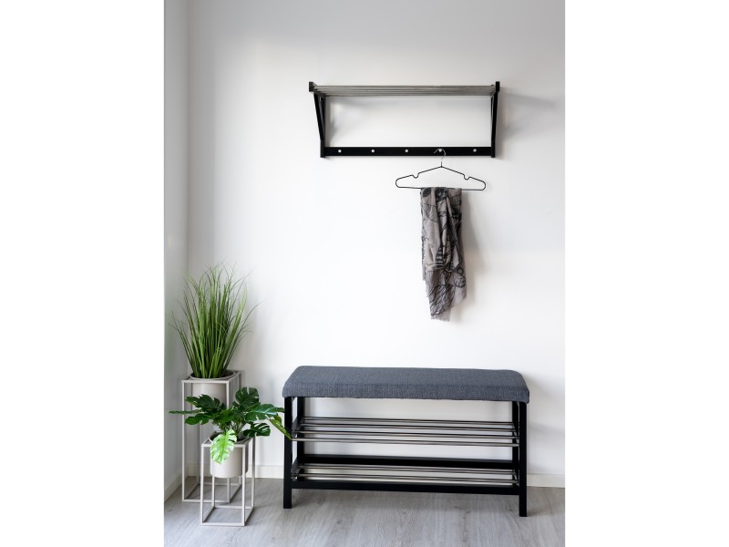 Ławka Padova szara/czarna - House Nordic ApS