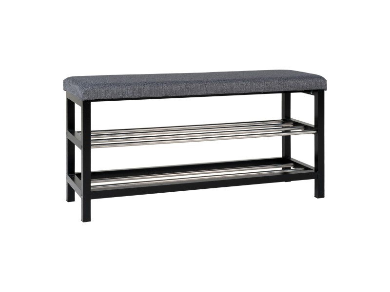 Ławka Padova szara/czarna - House Nordic ApS