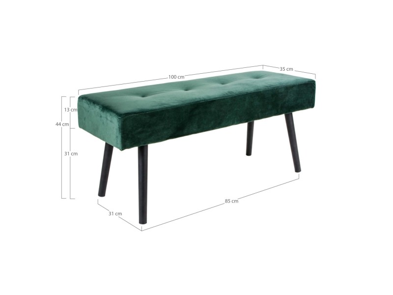 Ławka Skiby butelowa zieleń VIC - House Nordic ApS