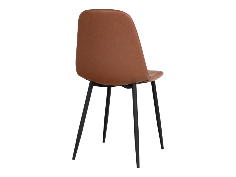 Krzesło Stockholm brązowe vintage PU/ czarne - House Nordic ApS