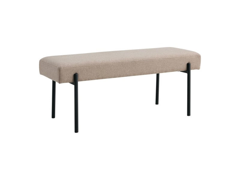 Ławka Swindon beżowa ciemna/czarna - House Nordic ApS