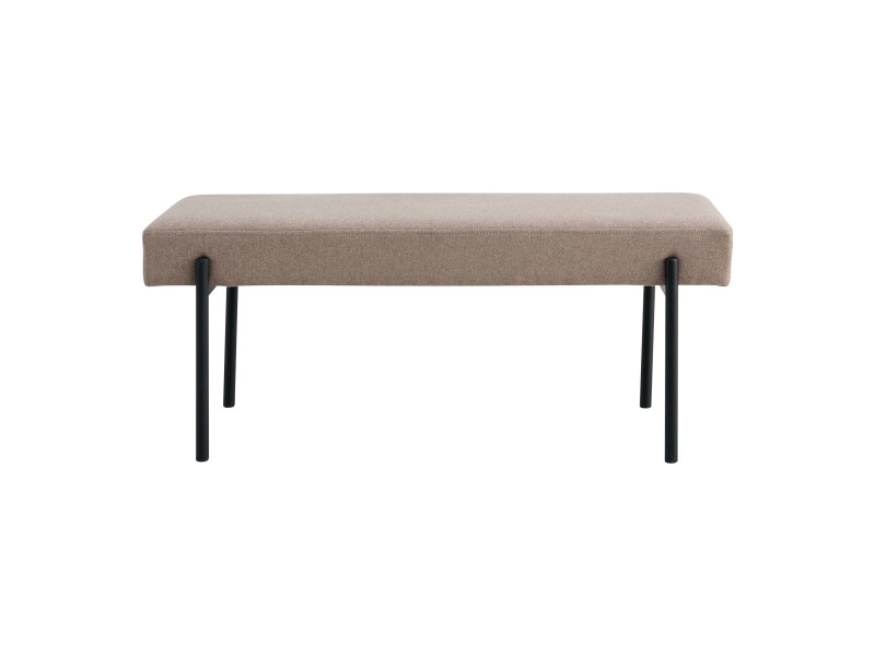 Ławka Swindon beżowa ciemna/czarna - House Nordic ApS