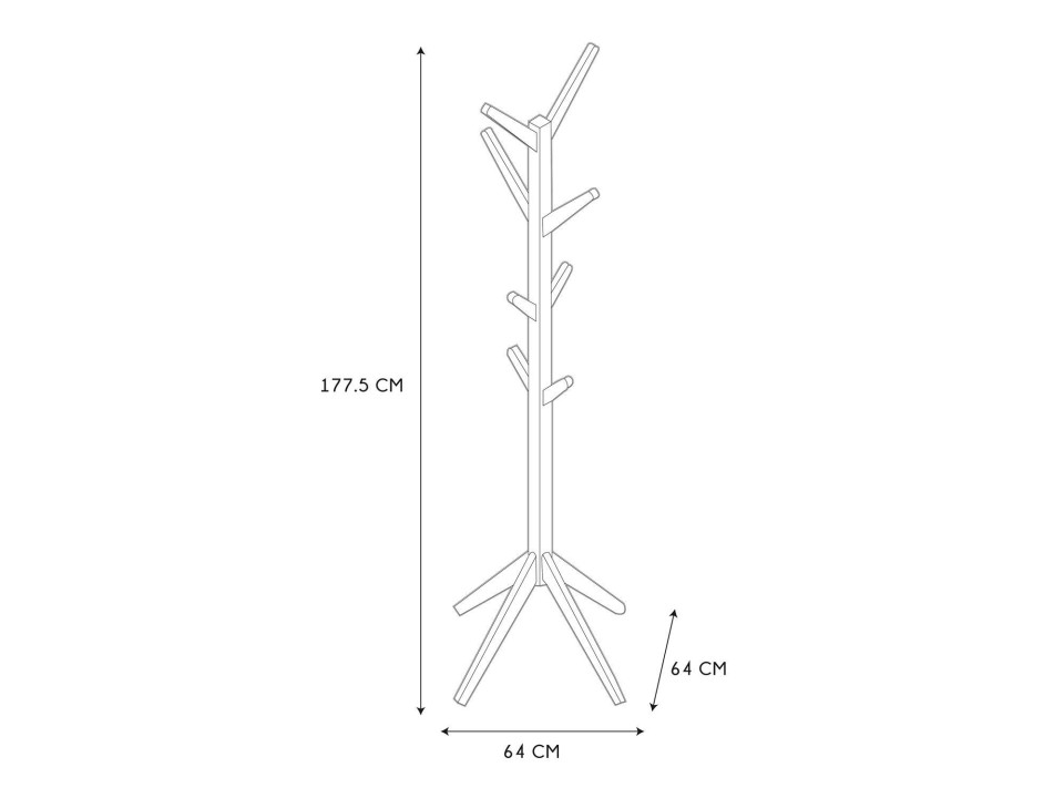 Wieszak na ubrania Tree czarny - Intesi