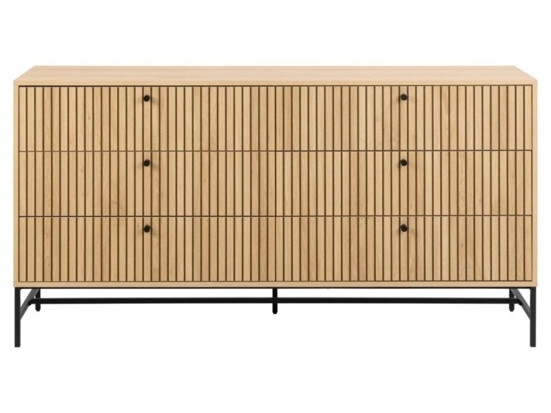 Komoda Albany 6 szuflad dąb naturalny - ACTONA