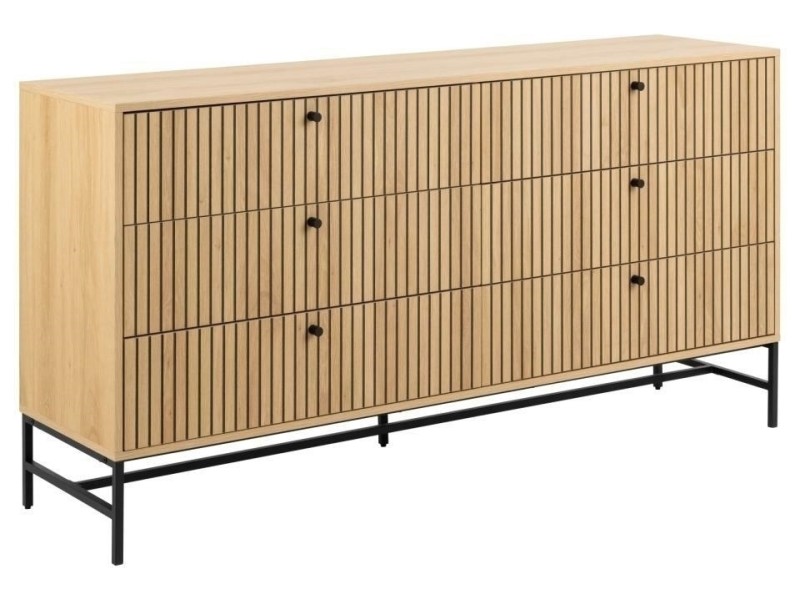 Komoda Albany 6 szuflad dąb naturalny - ACTONA