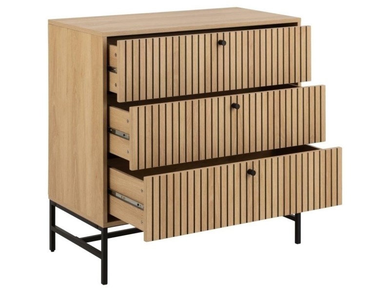 Komoda Albany 3 szuflady dąb naturalny - ACTONA