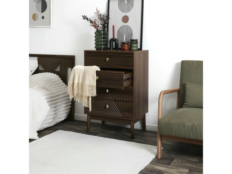 Komoda Tiffany z 4 szufladami orzech - Intesi