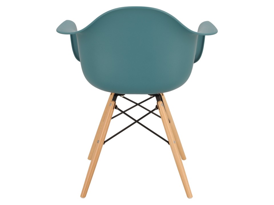 Krzesło P018W PP navy green drewniane nogi - d2design