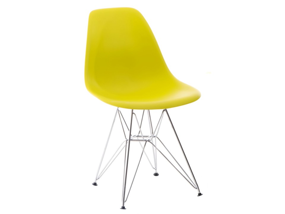 Krzesło P016 PP dark olive, chromowane nogi - d2design