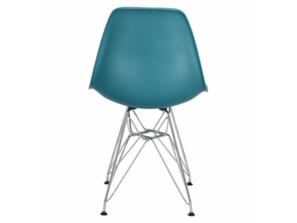 Krzesło P016 PP navy green, chromowane nogi - d2design