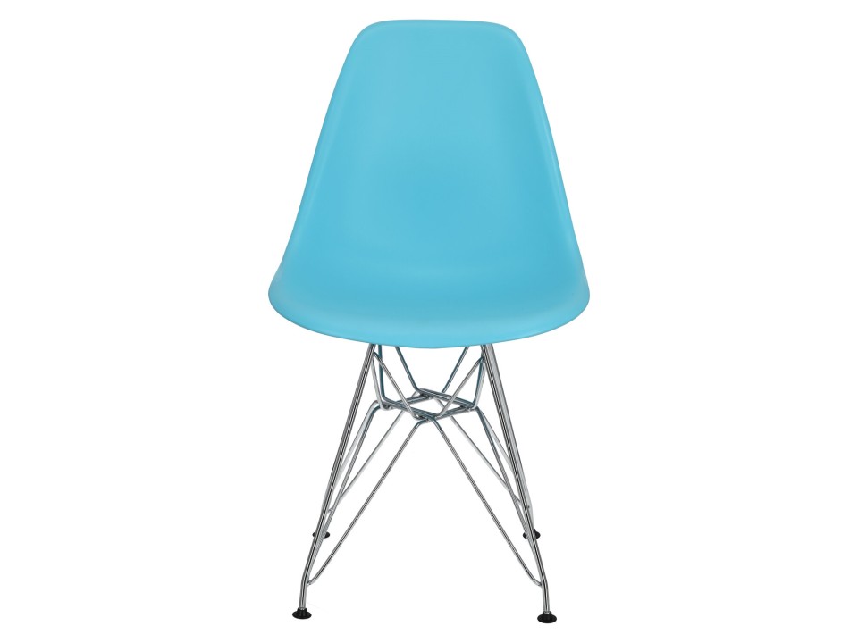 Krzesło P016 PP ocean blue, chromowane nogi - d2design