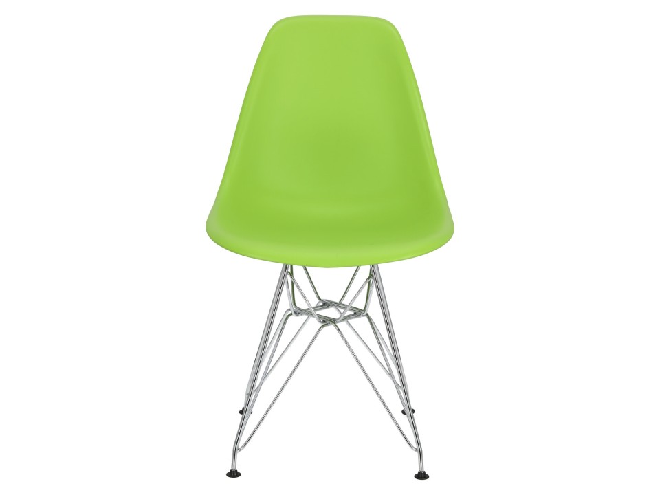 Krzesło P016 PP zielone, chromowane nogi - d2design