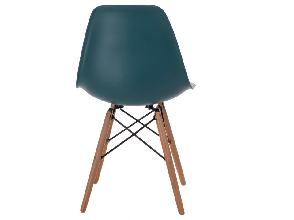 Krzesło P016W PP navy green, drewniane nogi - d2design