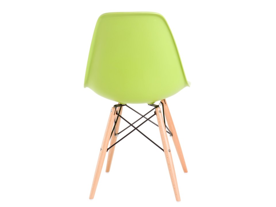 Krzesło P016W PP zielone, drewniane nogi - d2design