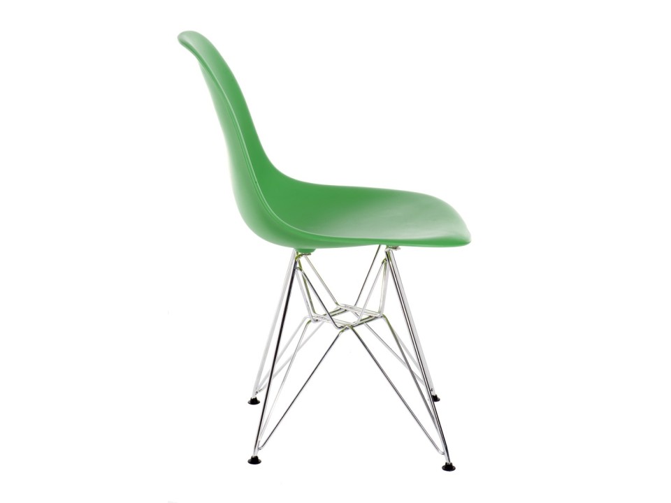 Krzesło P016 PP ciemno zielone, chromowa ne nogi - d2design