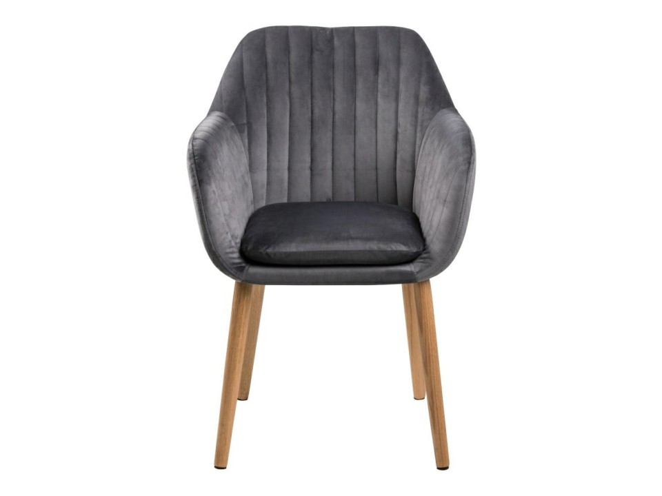 Krzesło Emilia Velvet dark grey - ACTONA