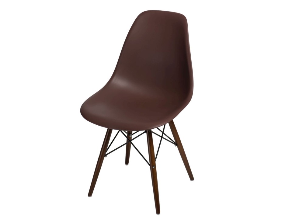 Krzesło P016W PP brązowe, dark nogi - d2design