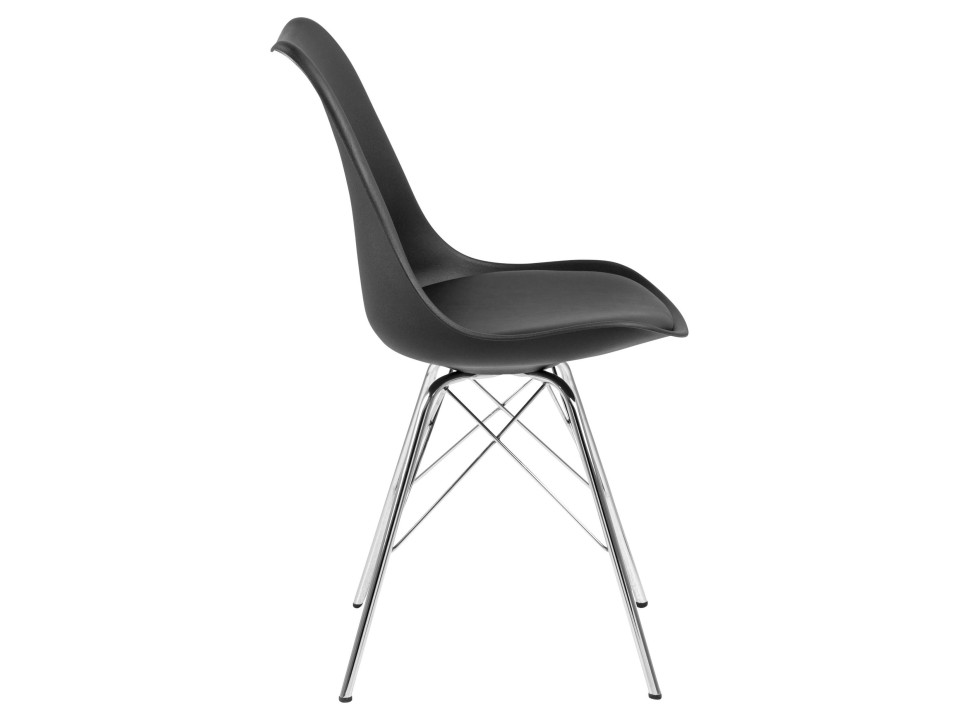 Krzesło Eris PP czarne/chrom - ACTONA