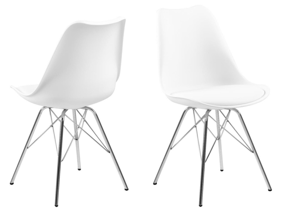 Krzesło Eris PP białe/chrom - ACTONA