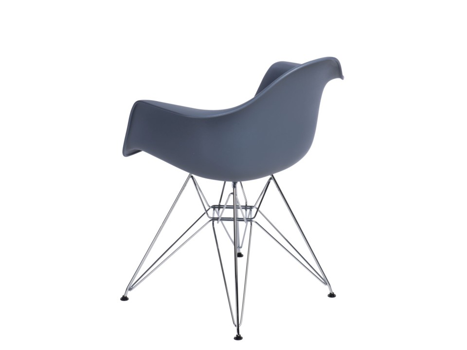Krzesło P018 PP dark grey, chrom nogi HF - d2design