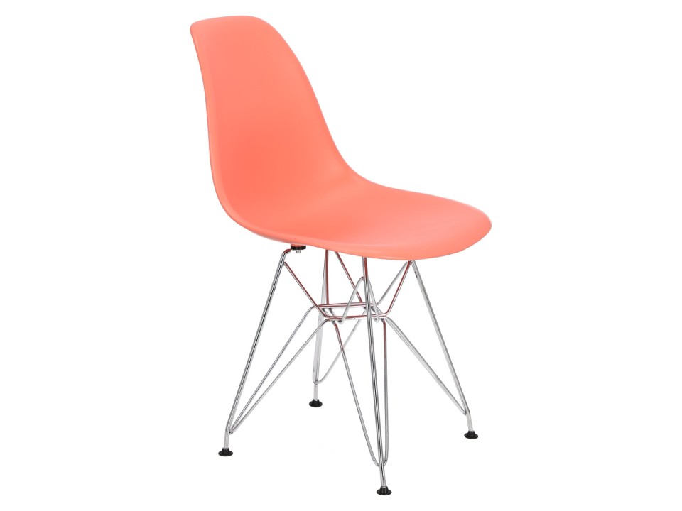 Krzesło P016 PP dark peach, chromowane nogi - d2design