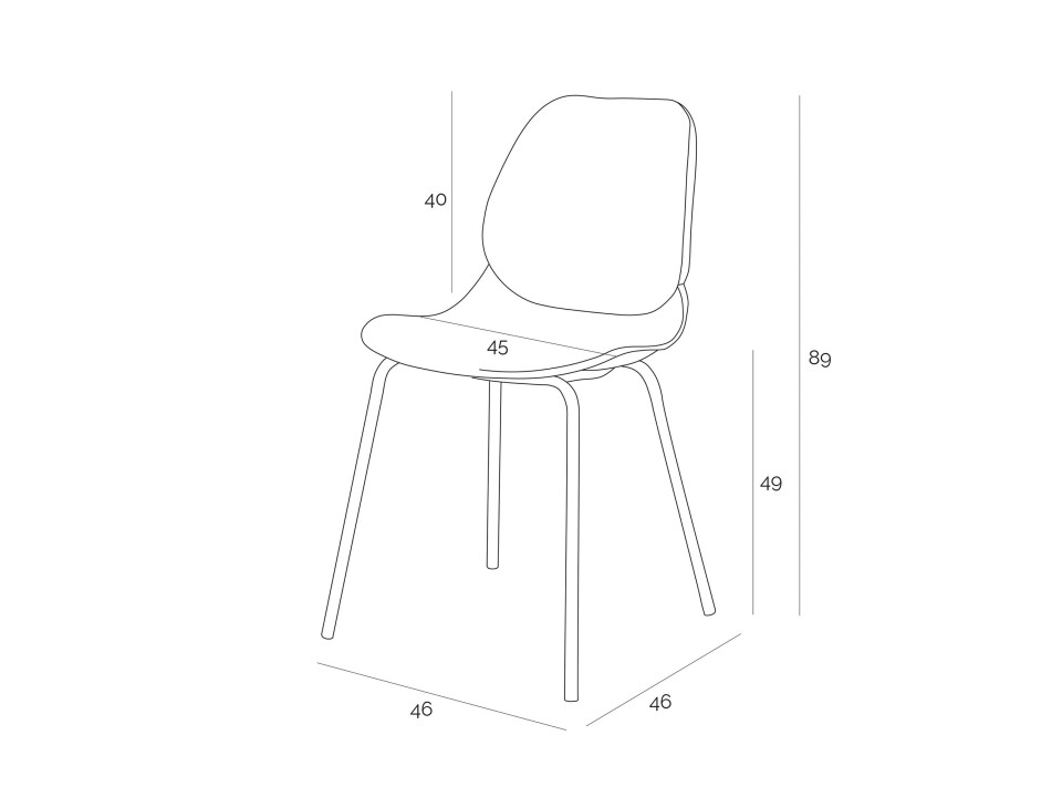 Krzesło Layer 4 czarne - Simplet