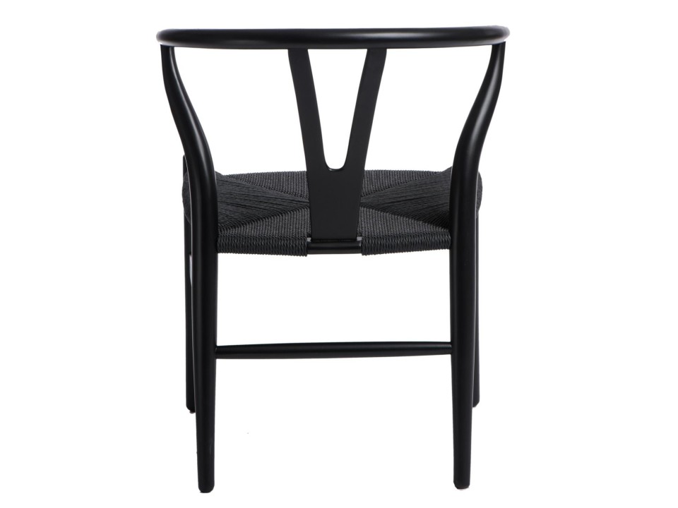 Krzesło Wicker Czarne czarny inspirowany Wishbone - d2design