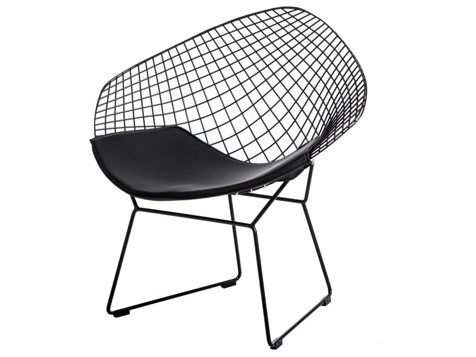Krzesło HarryArm czarne poduszka czarna - d2design