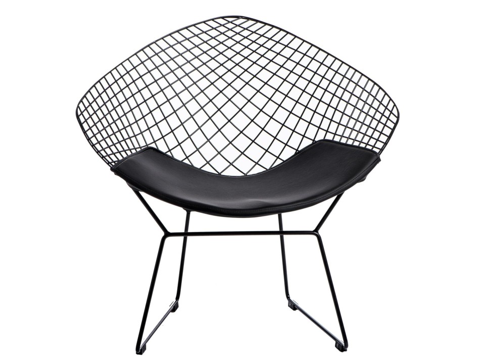 Krzesło HarryArm czarne poduszka czarna - d2design