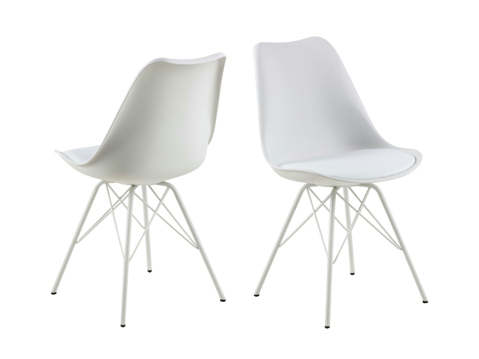 Krzesło Eris PP białe/białe - ACTONA