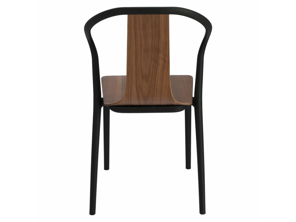 Krzesło Bella czarne/orzech - d2design