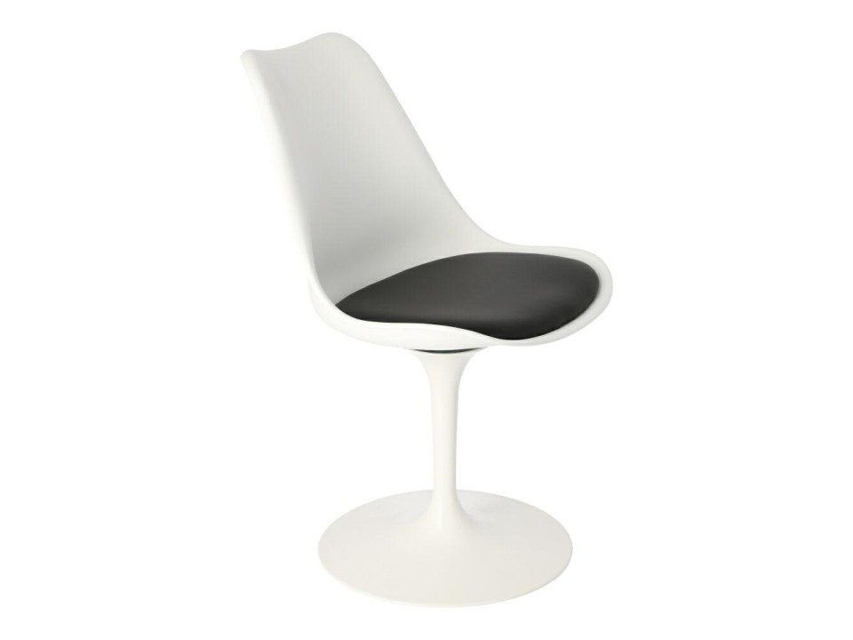 Krzesło Tulip Basic białe/czarna poduszk a - Simplet