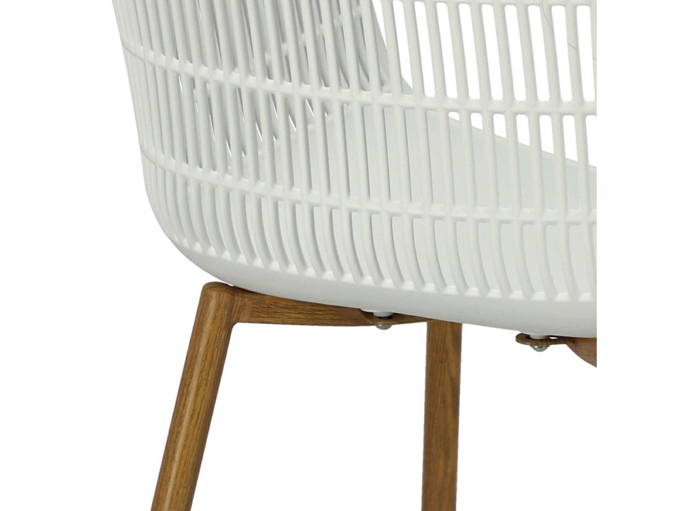 Krzesło Becker białe/naturalne - Simplet