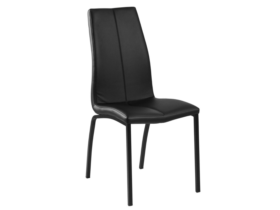 Krzesło Asama black PU czarne nogi - ACTONA