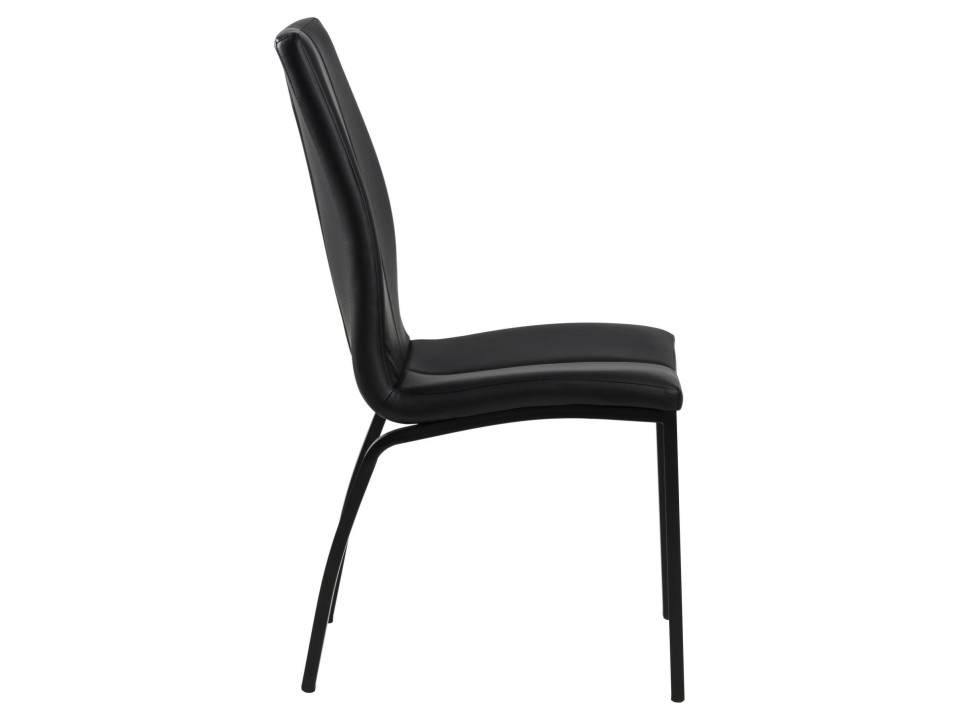 Krzesło Asama black PU czarne nogi - ACTONA