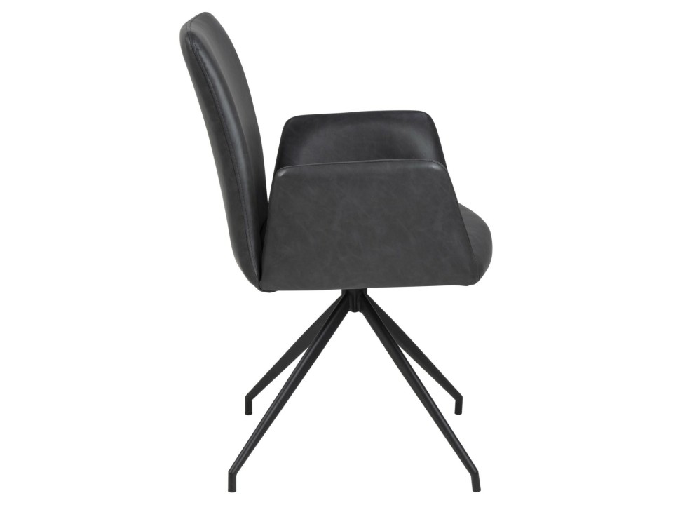 Krzesło Naya czarna skóra - ACTONA
