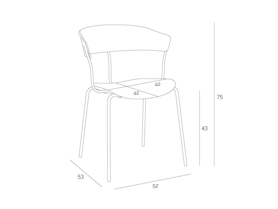 Krzesło Laugar szare - Intesi